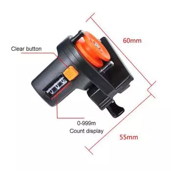 Леска глубиномер счетчик рыболовный инструмент снасти цифровой дисплей счетчик длины точный ручной измеритель передач