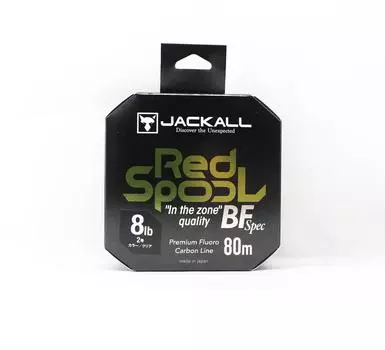 Леска Jackall Fluorocarborn, красная шпуля BF Spec 8 фунтов, 80 м (8976) чистый