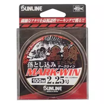 Леска нейлоновая SUNLINE Black Sea Bream Ism Drop Mark Win 100m Белый Черный Excite Оранжевый Mier Зеленый Нет. 2.25 & & &