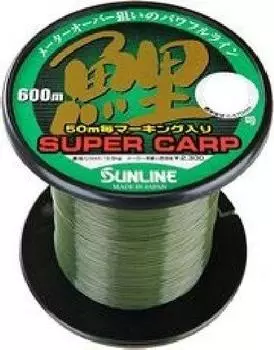 Леска нейлоновая SUNLINE Super Carp 600 м 8 матово-зеленый № зелёный