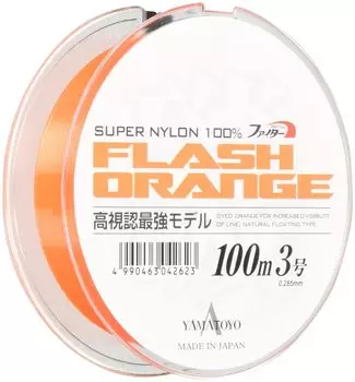 Леска нейлоновая YAMATOYO Fighter Flash Orange 100м 3 Flash Orange No.
