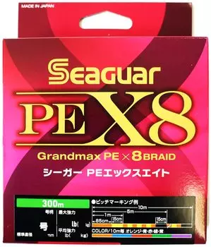 Леска Seaguar PE Леска Seaguar PE X8 рыболовная леска PE 300м 2 35lb Multi Нет. (15,9 кг)