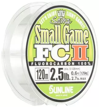 Леска SUNLINE Fluorocarbon Salt Mate Small Game FC II 120 м Natural Clear No. 0,6 2,5 фунта