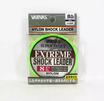 Леска Varivas Nylon Super Trout Advance Extreme Shock Leader 30 м 8 фунтов (2248) светло-зеленый