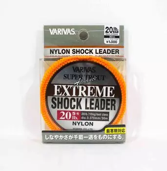 Леска Varivas Nylon Super Trout Advance Extreme Shock Leader 30 м 20 фунтов (2293) оранжевый