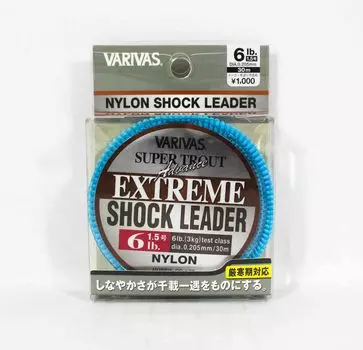 Леска Varivas Nylon Super Trout Advance Extreme Shock Leader 30 м 6 фунтов (2231) синий