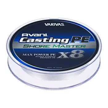 Леска VARIVAS PE Avani Casting PE Max Power X8 Shoremaster 200 м 1 8 шт. Белый Нет. 20,2 фунта белый