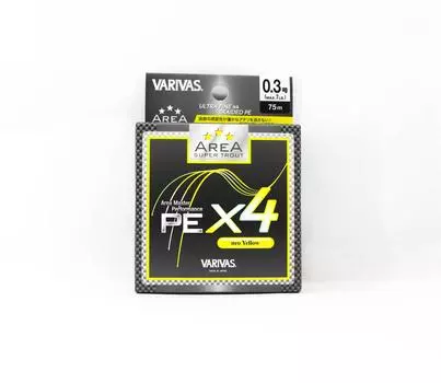Леска Varivas PE Super Trout Area PE X4 желтая 75 м PE 0,3 Макс 7 фунтов (8010) жёлтый