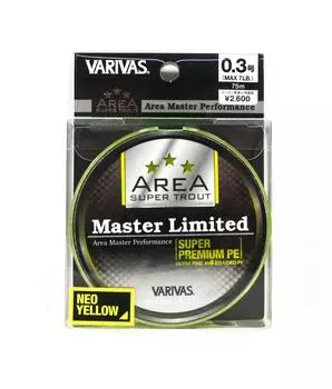 Леска Varivas PE Trout Area Master Limited, 75 м, желтый полиэтилен, 0,3 7 фунтов (4988) жёлтый