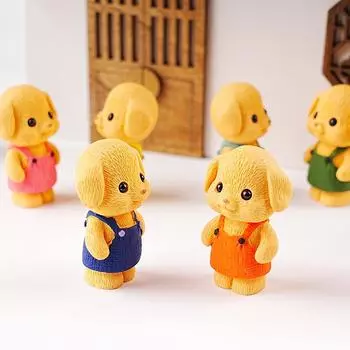 Лесная кукла-пудель Мини-кукла-животное Лесная семья Куклы-пудели Игрушечные украшения Игрушки для игровых домиков Подарки на День защиты детей