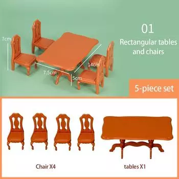 Лесная семья 1/12 кухонная мебель ванная комната спальня наборы для выпечки миниатюрная модель кукольный домик аксессуары холодильник девочка подарок as the picture