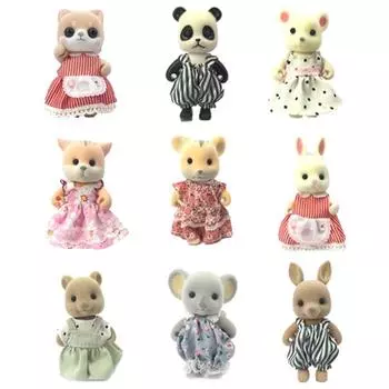 Лесная семья Животное Мини Кукла Моделирование Кролик Белка Медведь Кукла Мини Кукольный Домик Модель Кухонные Игрушки Детская Ролевая Игра Игрушка Подарок