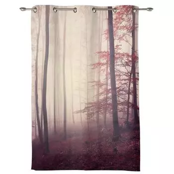 Лесная тема Осенняя тема Шторы для окон Спальня Гостиная Шторы для окон Кухня Украшения Жалюзи Шторы 135W x 60H(cm) x1