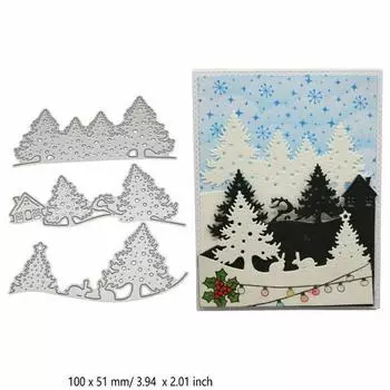 Лесное дерево, кружево, трафарет, металлический трафарет, сделай сам, скрапбукинг, альбом, тиснение бумажной карты, ремесло, художественная высечка, склон холма