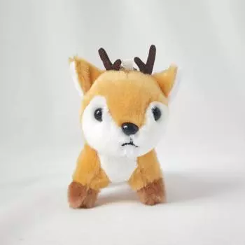 Лесное животное Жираф Плюшевая игрушка Олень Кукла Тряпичная кукла Подвеска для рюкзака 10cm светло-коричневого