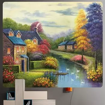 Лесной Сказочный Гобелен Коттедж Украшение Дома Художественный Гобелен Настенный Фон Детская Спальня Украшение Дома 100X75CM
