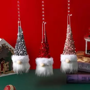 Лесной старик с лампой, кулон для лица куклы, светящийся маленький кулон, рождественское украшение розового цвета