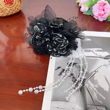 Лесной Стиль Цветок Кисточка Волосы Когти Женщины Затылок Диск Волосы Акула Заколки Головной Убор Украшения