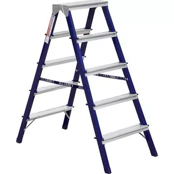 Лестница Алюмет 5 Ступеней Двусторонняя Сталь