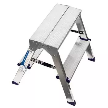 Лестница алюминиевая двусторонняя алюминий 7202