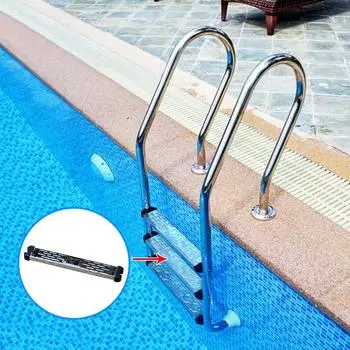 Лестница для бассейна из нержавеющей стали, сменные ступеньки, противоскользящие, прочные ступеньки, ступеньки для лестницы для бассейна серебряный