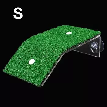 Лестница для черепахи с присоской, имитация газона, ландшафтный дизайн, платформа для купания черепах, аксессуары для аквариума, украшение аквариума S