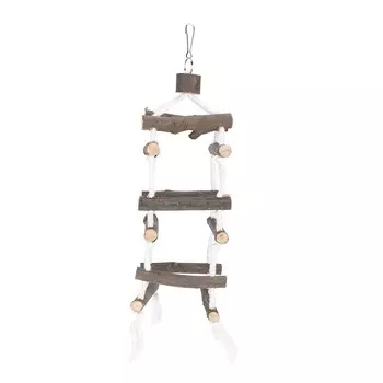 Лестница для домашних птиц, подъемный мост, трехслойная лестница для попугаев, деревянная жевательная игрушка