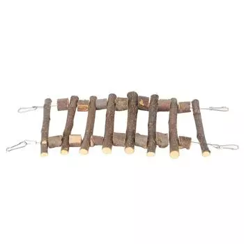 Лестница для скалолазания домашних животных, скрежещущая зубами, экологичная, прочная, гибкая, деревянная лестница-мост для попугая 30cm/11.8in