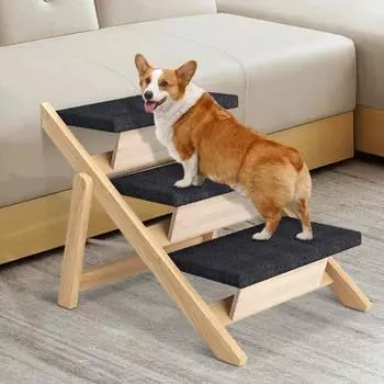 Лестница для собак Лестницы-ступенки Помощник Кровать Пандус для посадки Собаки Лестницы Противоскользящие Складные Для пожилых собак Товары для животных Принадлежности