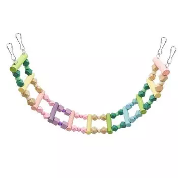 Лестница-мостик для птиц, подвесной деревянный мостик-качели для попугаев, для птиц, ара, какаду, корелл, волнистых попугайчиков, африканских