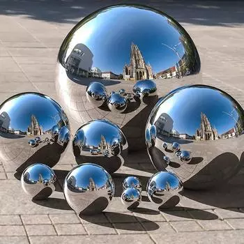 Лестничные перила для вечеринок, декоративные шары, оконные украшения, полые шары из нержавеющей стали, большие шары 51mm