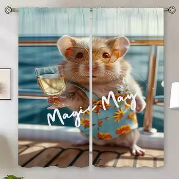 Let s Drink Kitchen Curtains House Room Window Blinds Home Interior Curtains Salon 2 Pieces Chiffon Curtain for Quarto Partition W50xH70cmx2pcs-CL