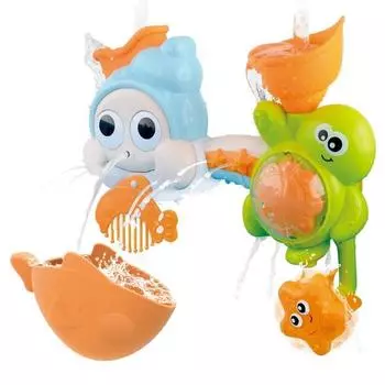 Let s Toy Twirling Infant Bath Play Toy Conch and Turtle, разноцветные, популярные корейские игрушки