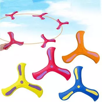 Летающая игрушка для детей и взрослых - 9x9 дюймов, легко бросаемая крестообразная летающая игрушка для начинающих - красочный дизайн из мягкой пены для игр на открытом воздухе One Size синий