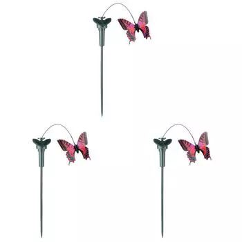 - Летающая, качающаяся, порхающая бабочка на солнечной энергии, украшение для садового столба, газон, декор
