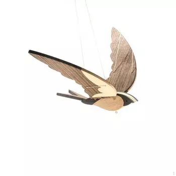 Летающая ласточка ветряная музыка подвесное деревянное украшение, DIY коллекционное произведение искусства домашний декор креативный для