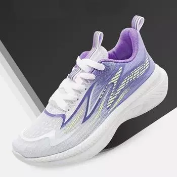 Летающая тканая женская обувь. Весенняя модная тенденция. Повседневная одиночная обувь. Спортивная обувь для бега. 36 фиолетовый