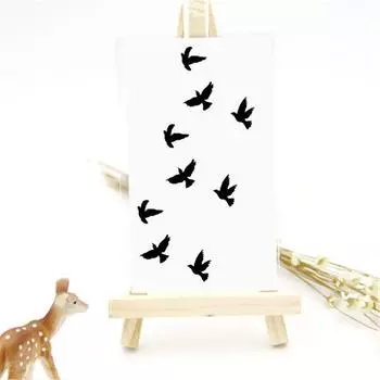 Летающие черные временные татуировки птица съемная татуировка переносные татуировки боди-арт водостойкая сексуальная переводная наклейка унисекс Swallow