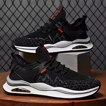 Летающие кроссовки мужские 2025 новые дышащие мужские спортивные кроссовки корейская версия повседневные кроссовки на воздушной подушке низкие модные кроссовки мужские 39 серый