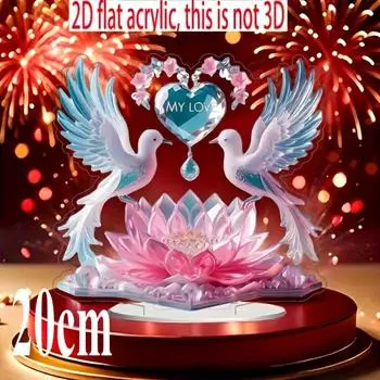 Летающие крылья, 2D плоский акрил, настольное украшение, орнаменты, подходит для гостиной, офиса, пар, подарки, Рождество, Хэллоуин 20cm