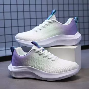Летающие тканые женские туфли Новые универсальные женские туфли Мягкая подошва Высокоэластичные маленькие белые туфли Женская повседневная дышащая спортивная обувь 35