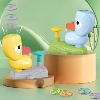 Летающий диск, пусковая установка, игрушка, высотная воздушная ракетная установка, эстафета, прыжки с тарелки, спортивная игра, детская игрушка для улицы, подарок синий