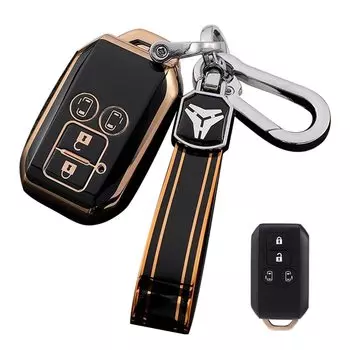 LETINGFAR Чехол для ключа, Для Suzuki, Чехол для смарт-ключа, Крышка для ключа, 4 кнопки, Мягкий, ТПУ, SUZUKI-TPU-4J-13-NW
