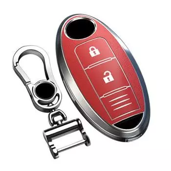 LETINGFAR Key Case for Nissan Smart Key Case Key Cover TPU Leather Pattern 2 Buttons Specially Designed for Nissan Suitable for NISSAN Serena/X-Trail/
