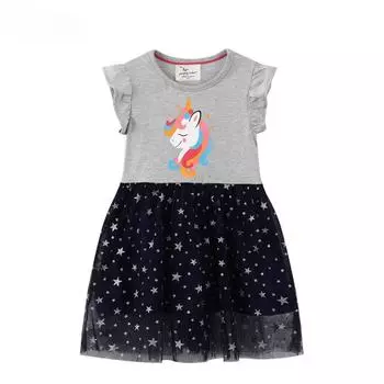 Летнее детское платье Детская юбка Трендовое платье для девочек 80-90cm