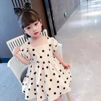 Летнее детское платье, одежда для девочек, детские платья принцессы с рукавами «Хаббл-пузырь», популярный популярный стиль, детское платье, платья 80 бежевый