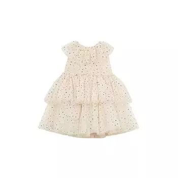 Летнее детское платье принцессы, блестящее сетчатое платье для свадьбы, дня рождения, платья для девочек 80