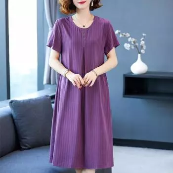 Летнее длинное платье больших размеров для женщин, элегантное винтажное платье с короткими рукавами XL