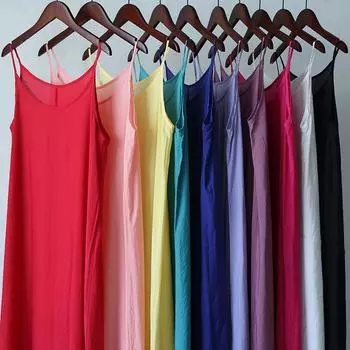 Летнее художественное тонкое платье-майка женское нижнее белье базовые женские однотонные платья длиной до середины икры M темно-синий