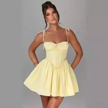 Летнее кружевное платье без рукавов, новая мода, женское свободное сплошное платье, элегантное мини-короткое платье трапециевидного размера больших размеров, женское вечернее платье с рюшами L белый